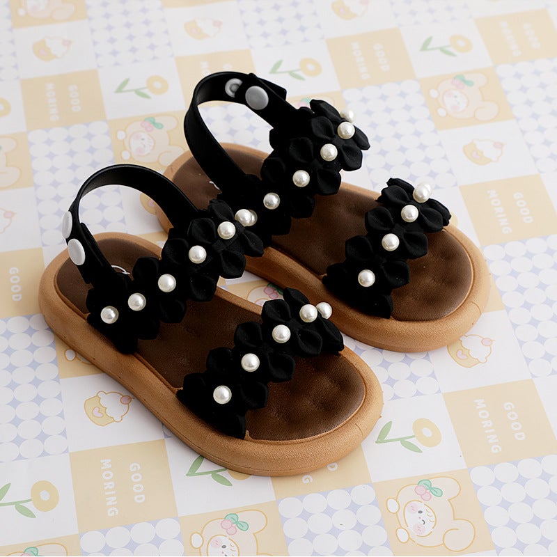 Children'S Sandals 0-3 Years Old Non-Slip Soft Sole Outer Wear Baotou Sandals Toddler Shoes Room - Image 1