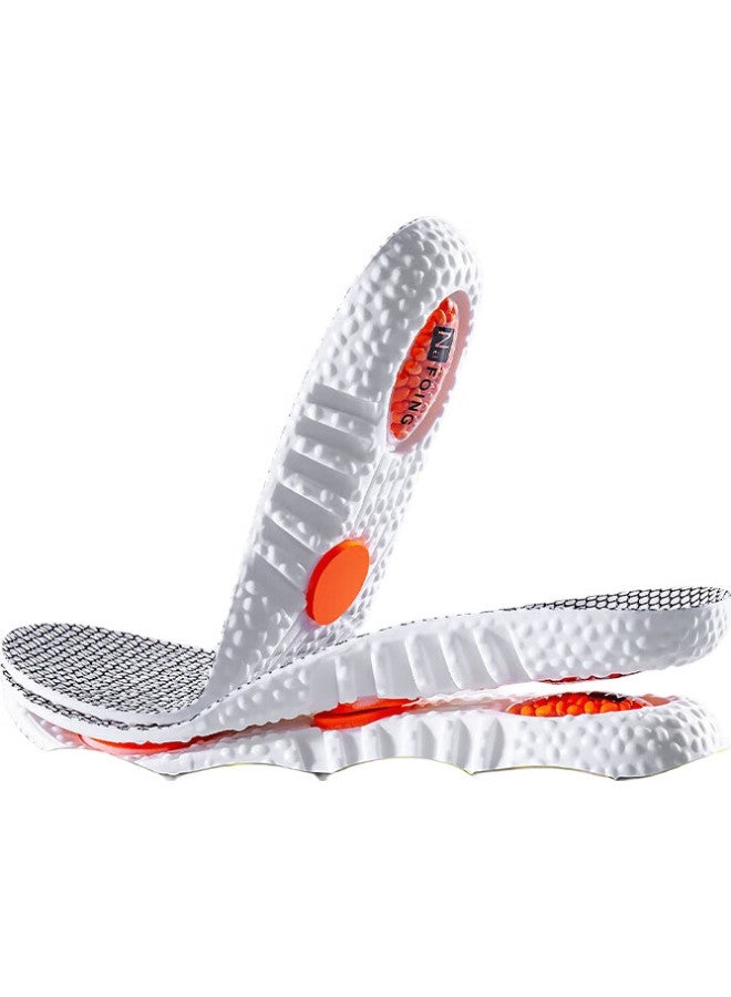 RENBEN Soft Cushioning Shock Absorption Insoles For Long Standing Comfort Military Training Running Breathable 7719 2 Pairs White 37-38 - Image 2