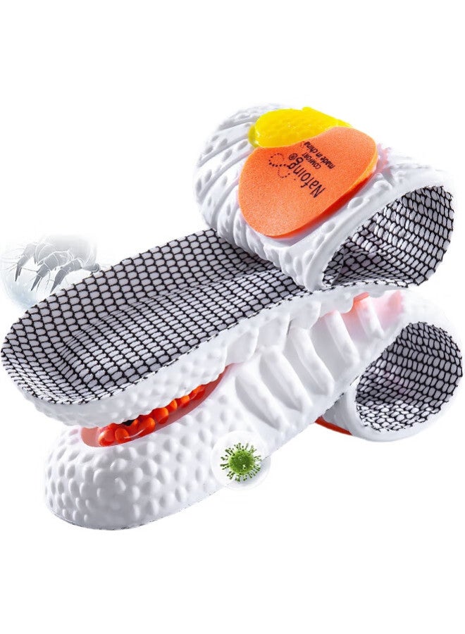 RENBEN Soft Cushioning Shock Absorption Insoles For Long Standing Comfort Military Training Running Breathable 7719 2 Pairs White 37-38 - Image 3