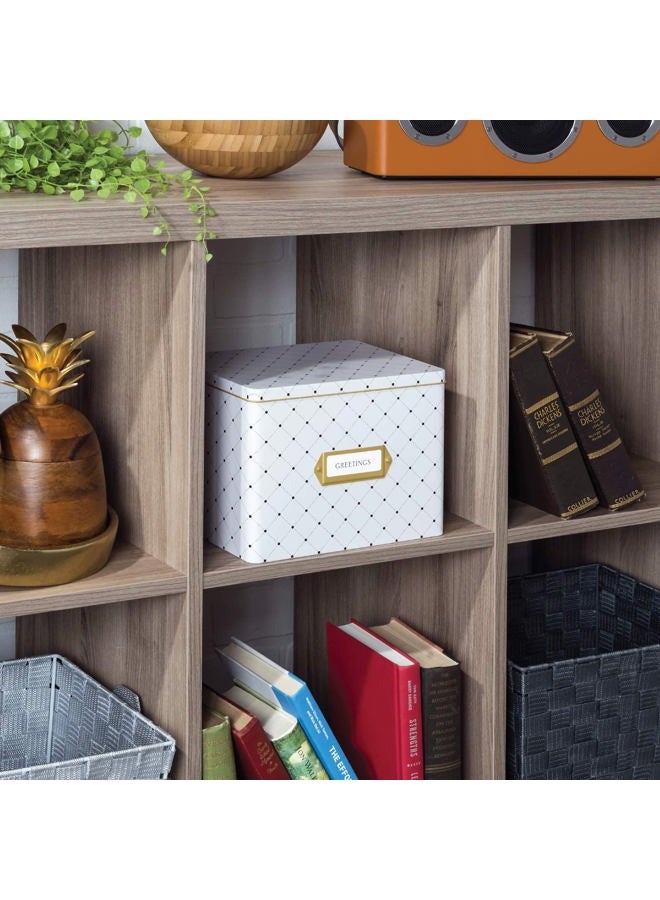 Jot & Mark Greeting Card Organizer Box Set | Decorative Recipe Tin Box, Tab Dividers, Matching Greeting Cards and Envelopes (Meadow) - Image 5