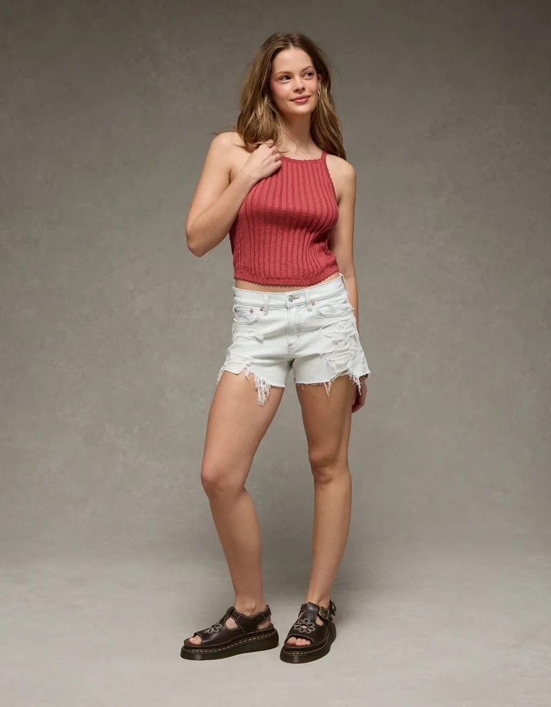 AE Pointelle Trim Sweater Tank