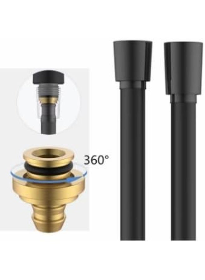 120cm Black PVC Bidet Hose, Anti-Explosion and Anti-Tangle (5-Year Warranty) - Image 4