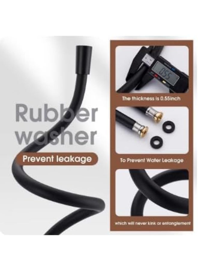 120cm Black PVC Bidet Hose, Anti-Explosion and Anti-Tangle (5-Year Warranty) - Image 2