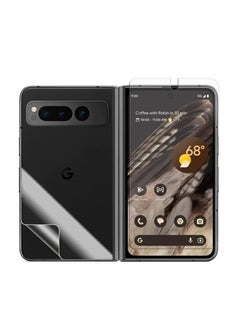 RINCO (1set=3Pcs)Compatible for Google Pixel Fold Screen Protectors, [Front + Inside + Back] Soft TPU Protective Film [Bubble Free] [Full Coverage Anti-Scratch] HD Clear Screen Protector for Pixel Fold, 5G  - Image 5