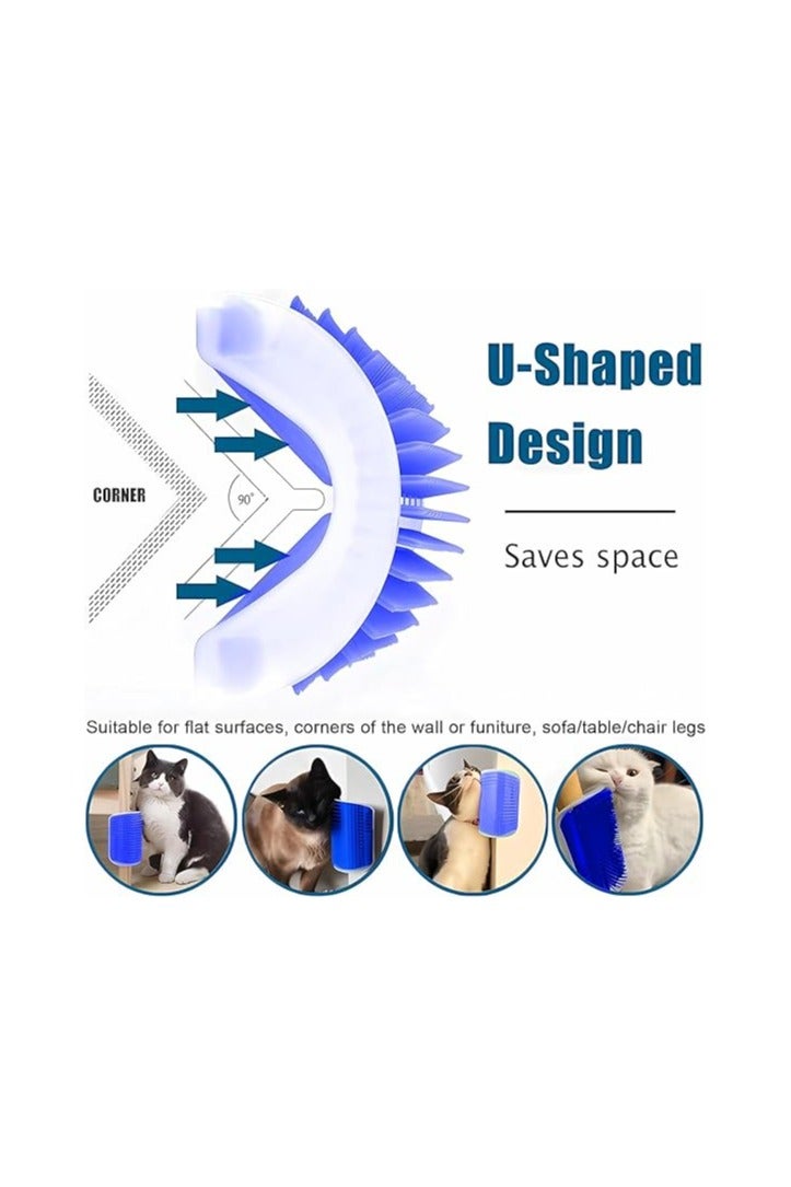 Cat Hair Remover Massage Brush - Wall Mounted Self Cleaning Tool - Fur Massage and Reduce Shedding - Easy to Install and Clean - Suitable for All Types of Cats multicolor - Image 4