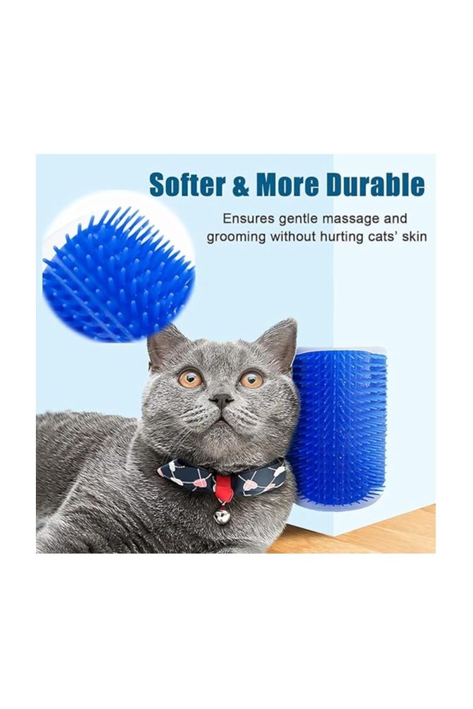 Cat Hair Remover Massage Brush - Wall Mounted Self Cleaning Tool - Fur Massage and Reduce Shedding - Easy to Install and Clean - Suitable for All Types of Cats multicolor - Image 3