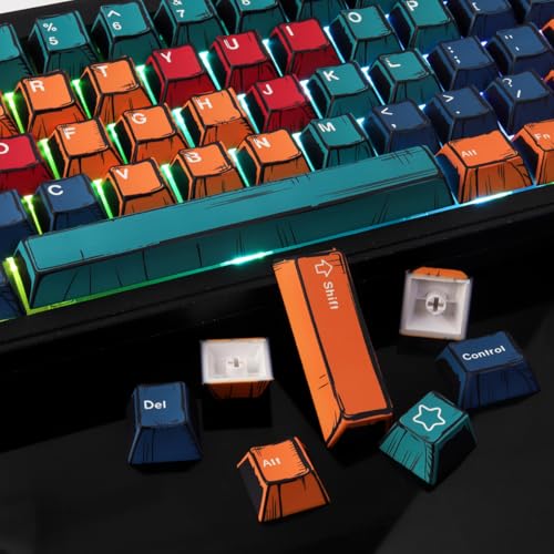 Tsungup PBT Keycaps 60 Percent, 78 Keys Cherry Profile Key caps Manga Palette Custom Keycaps Dye Sub Keycap Set Cool Key caps for 61/64/66/68 Cherry MX Switches Mechanical Keyboard - Image 5