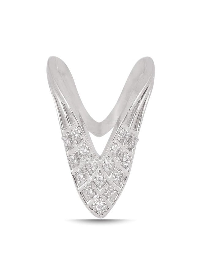 ZEELLO American Diamond Vanki Ring for WomenTraditional and Modern Look Ring for Festive, Wedding - Image 1
