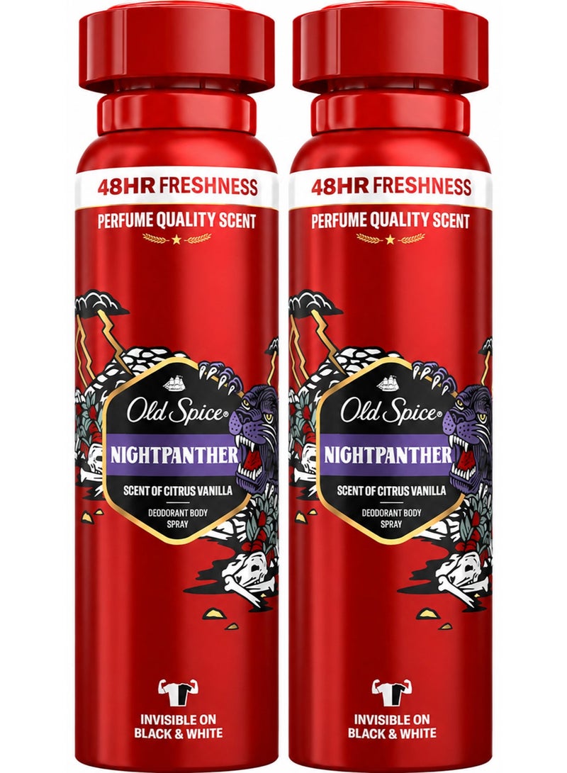 Old Spice Pack Of 2 Old Spice Captain Deodorant Body Spray For Men 150 Ml - Image 1