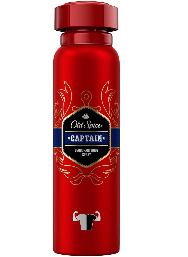 Old Spice Pack Of 2 Old Spice Captain Deodorant Body Spray For Men 150 Ml - Image 5