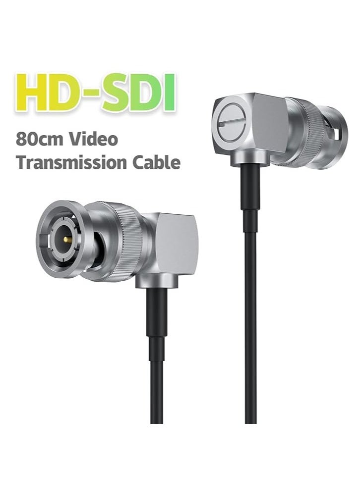 أكسسون كابل Accsoon SDI، كابل HD SDI بطول 2.6 قدم مرن BNC بزاوية يمين لنقل الفيديو Andio لـ CineView SE/Quad/SeeMo Pro، بدون زمن الوصول، خالي من إعادة التدوير، سهل الاستخدام (أسود)  - Image 5