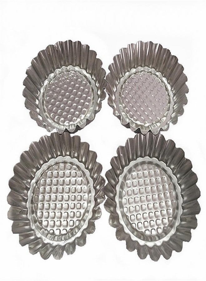 MYStar Set of 20, 3-3/4" Fluted Design Round Shape Non-stick Aluminum Tart Mold, Mini Pie Tin, Tartlet Pan - Image 1