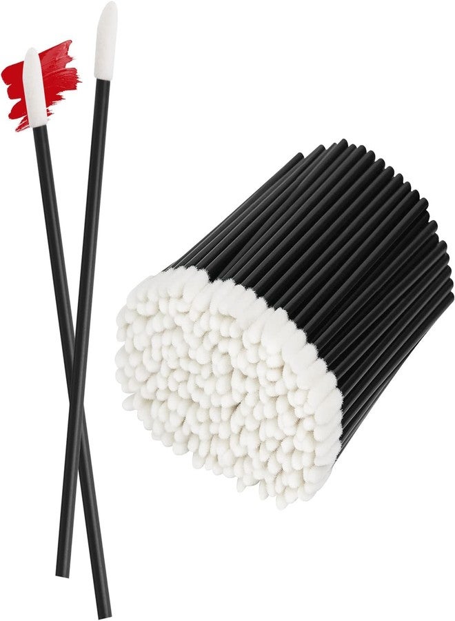 Ruby Face RUBYFACE Lip Brush, Lips Applicator/Disposable Makeup Lip Brushes, Lips Wands Lip Brush Applicator Lipstick Brush Lip Gloss Applicator Mascara Brush Makeup Tool, (BLACK, 12 - Pcs) - Image 1