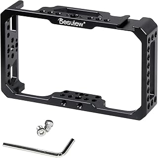 Desview Camera Monitor Cage 5.5 inch, Aluminum Alloy Field Monitor Cage with 1/4Ã¢â‚¬â„¢Ã¢â‚¬â„¢ & 3/8Ã¢â‚¬â„¢Ã¢â‚¬â„¢ - Image 1