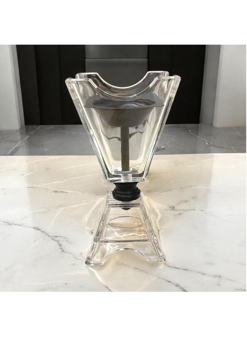 Crown Home Transparent glass incense burner with elegant design, ideal for use  - Image 1