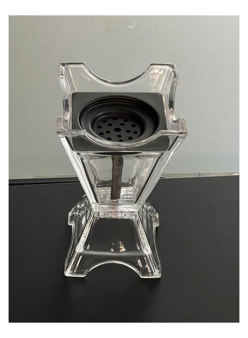 Crown Home Transparent glass incense burner with elegant design, ideal for use  - Image 2