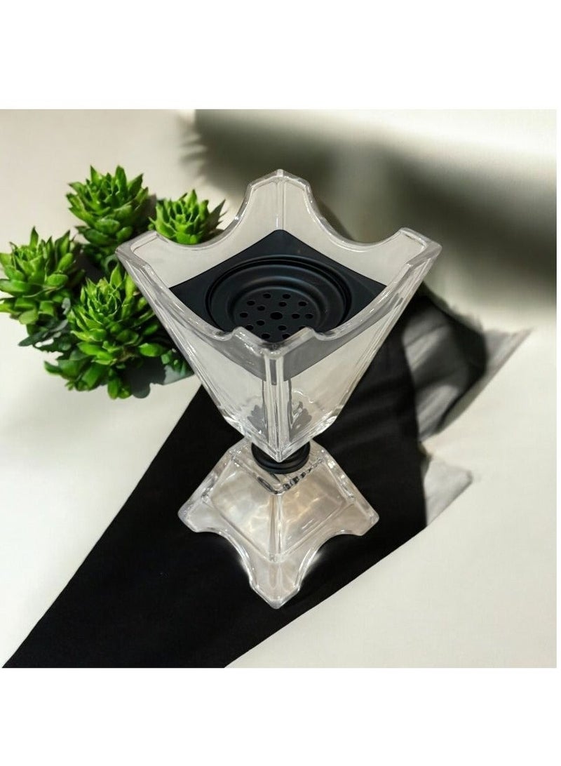 Crown Home مبخرة زجاجية شفاف بتصميم راقي مثالية الأستخدام - Image 4