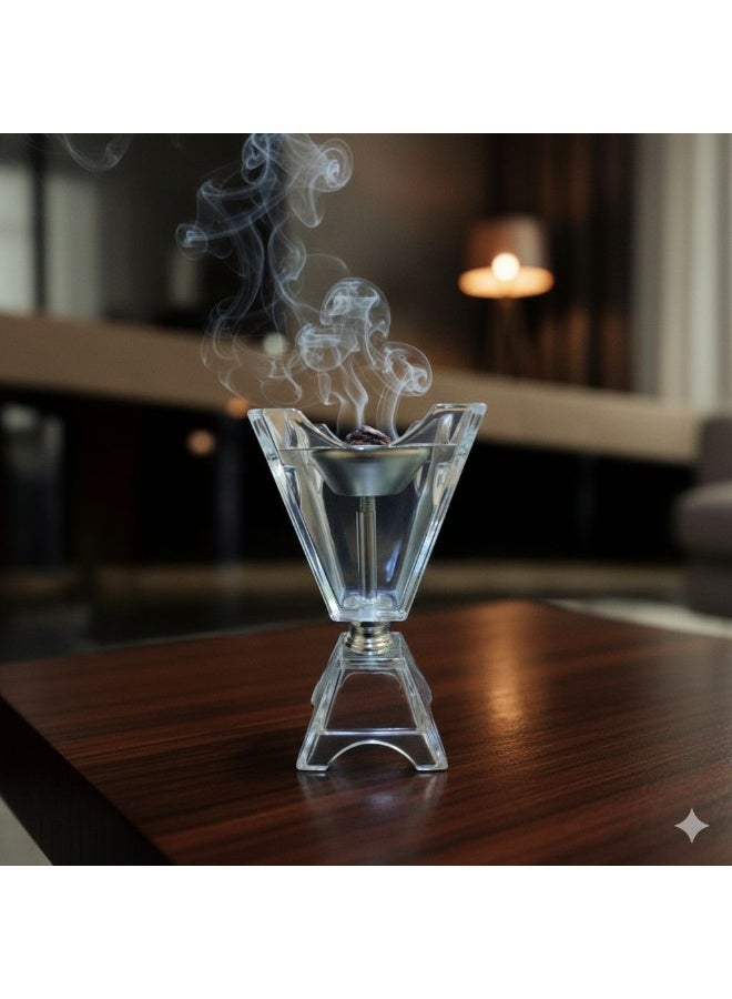 Crown Home مبخرة زجاجية شفاف بتصميم راقي مثالية الأستخدام - Image 1