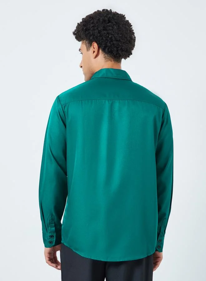 Take Two  Men Dark Green Long Sleeve Shirt for Men | Best Price UAE