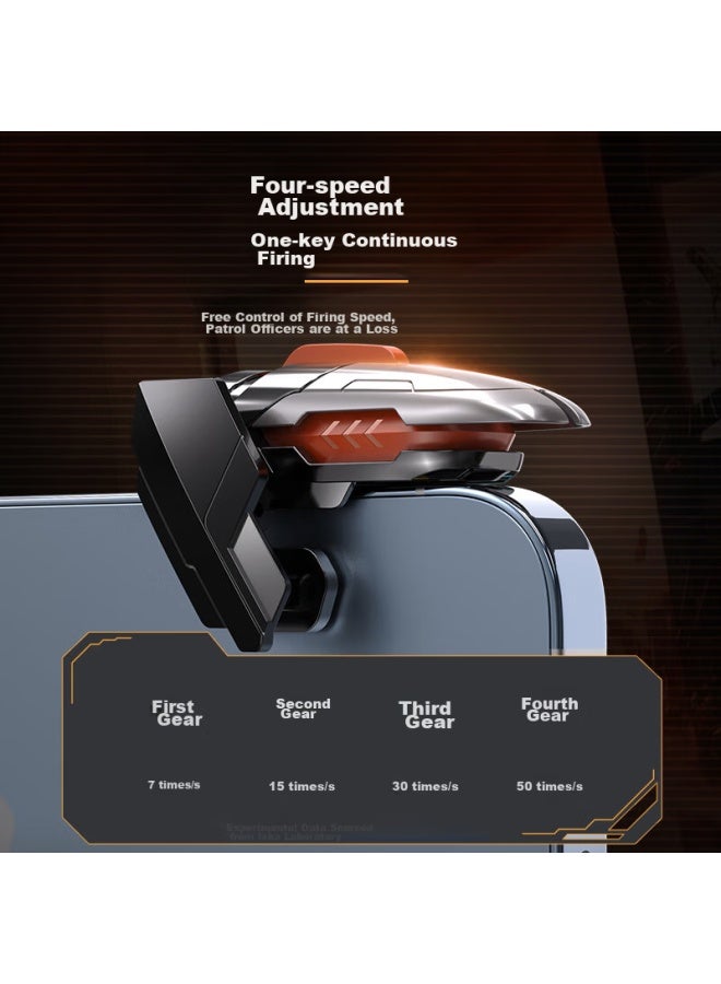 ISKA Yisika Pubg Gaming Peripheral, Pulse Mechanical Buttons, Six-finger Auxiliary Trigger, Peace Elite Physical Shoulder Buttons, Variable Frequency Clicker, Suitable For Apple, Android, Harmonyos, Yx65 - Image 2
