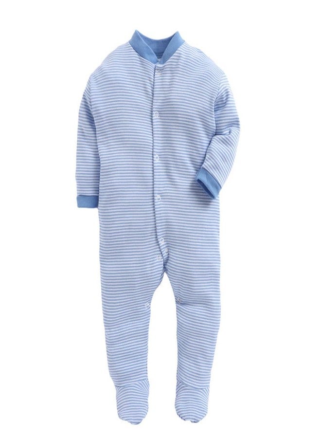 DADDY - G® 100% Cotton Rompers/Sleepsuit for New-born Baby Boys & Girls Pack of 3 (6-9 Months, BLUE) - Image 2