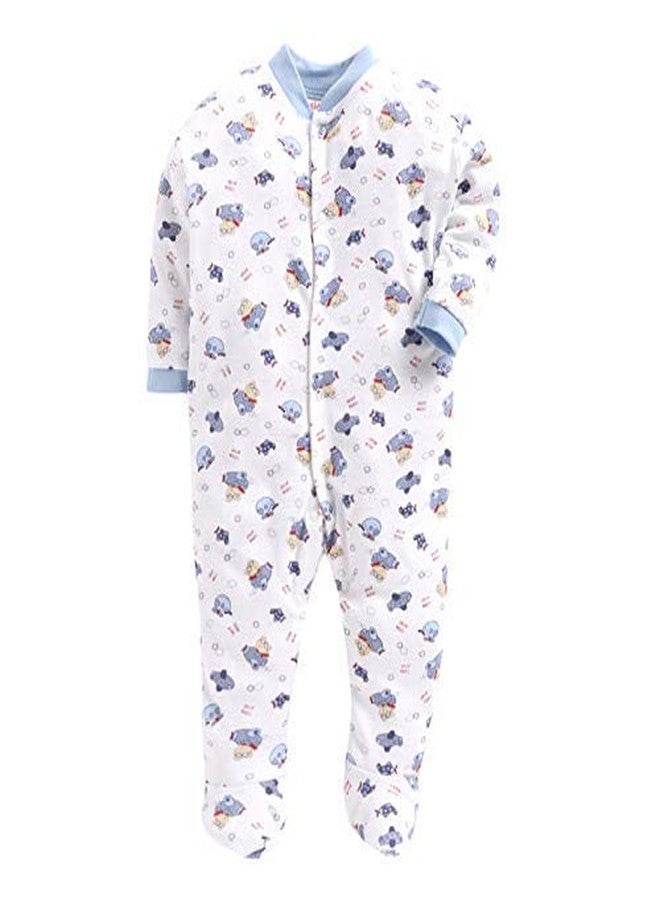 DADDY - G® 100% Cotton Rompers/Sleepsuit for New-born Baby Boys & Girls Pack of 3 (6-9 Months, BLUE) - Image 4