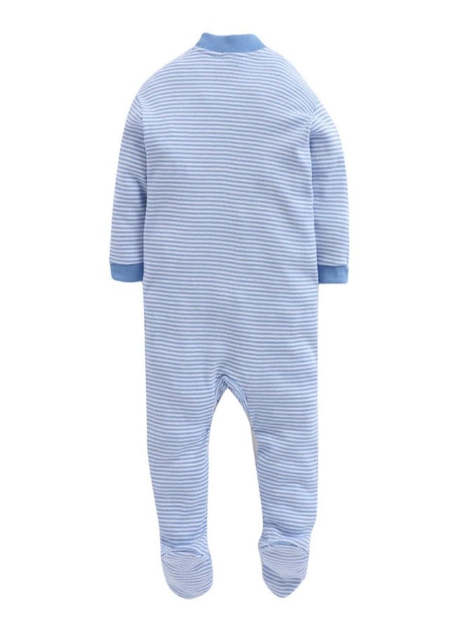 DADDY - G® 100% Cotton Rompers/Sleepsuit for New-born Baby Boys & Girls Pack of 3 (6-9 Months, BLUE) - Image 3