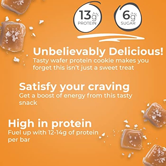 Power Crunch Protein Wafer Bars, High Protein Snacks with Delicious Taste, Salted Caramel, 1.4 Ounce (12 Count) - Image 2
