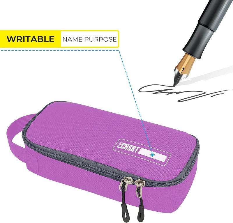 ECHSRT Large Pencil Case, Aesthetic Pen Pouch with Big Capacity, Minimalist Portable Stationery Bag with Handle for Office Organizer Aesthetic Pencil Cases - Image 2