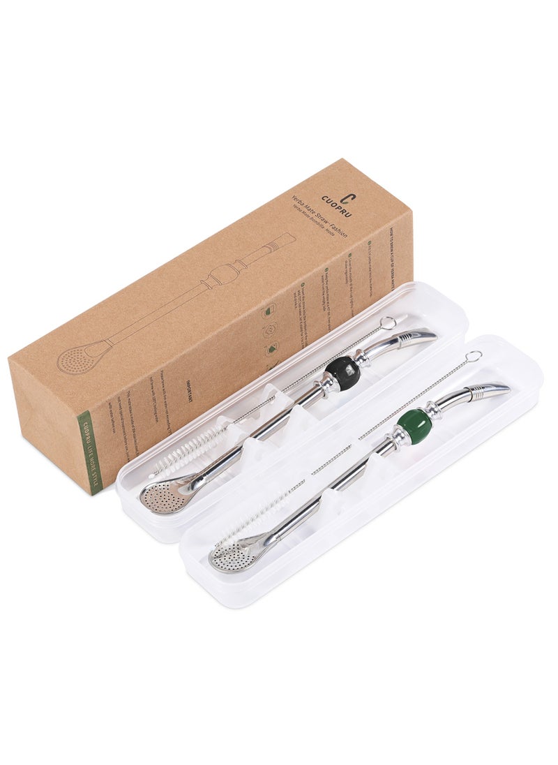 CUOPRU Yerba Mate Bombillas Set - Included Mate Gourd Stainless Steel Straws,Removable Head Filter, Cleaning Brush - pzsku/Z563255058BF92708BD8CZ/45/_/1714273927/9fa87e05-4e1e-49e7-a757-e07620009225