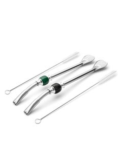CUOPRU CUOPRU Yerba Mate Bombillas Set - Included Mate Gourd Stainless Steel Straws,Removable Head Filter, Cleaning Brush  - Image 2