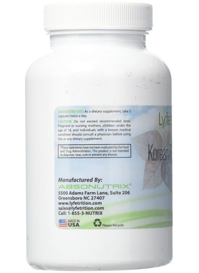 Korean Red Panax Ginseng Extract (Root)- 120T Capsules, Ginseng Supplement for Better Mobility and Wellbeing