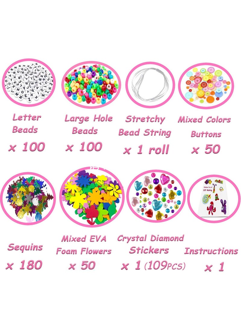 Capstro Plush Craft Kit for Kids – 1200 Pcs DIY Arts & Crafts Supplies Set with Pom Poms, Pipe Cleaners, Felt Sheets & Googly Eyes | Creative Handmade Activity Box for Boys & Girls Ages 7–14 | Educational Craft Toy - Image 2