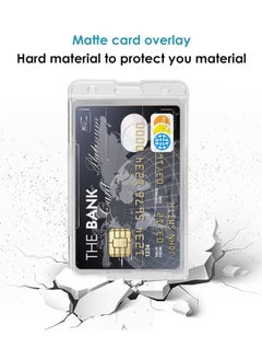 Oasisgalore 2 Pieces Transparent Card Case,Hard Plastic ID Credit Card Protector,Heavy Duty Badge Holders  - Image 5
