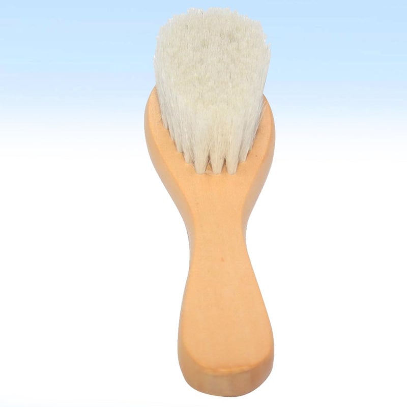 Natural Goat Hair Bath Brush and Wooden Comb Set for Scalp Massage and Body Care - Image 3