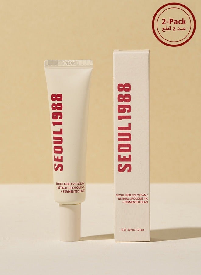 K-SECRET KSECRET SEOUL 1988 Eye Cream Set (2-Pack): 4% Retinal Liposome + Fermented Bean for Wrinkle Repair, Brightening & Firming (Packaging May Vary) - Image 1