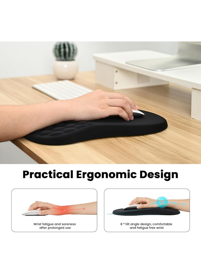 Rock Pow Mouse Pad Wrist Support with Massage Design,Ergonomic Mouse Mat,Mousepad Wrist Rest Pain Relief with Memory Foam&Non-Slip Silicone Base,Gaming Mouse Pads for Desk Accessories - Image 3