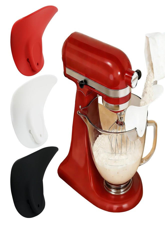OGNWFUNK Flour Funnel for KitchenAid Mixer - Easy-Clean Silicone Flour Funnel, Anti-Splash Pour Guard Compatible with KitchenAid Tilt-Head Mixers, Universal Fit for Most Stand Mixers, No-Mess Baking Tool,Black - Image 1
