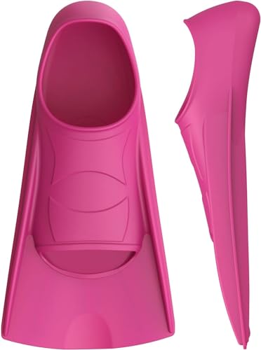 Gintenco Swim Fins, Kids Swim Training Fins for Lap Swimming, Travel Size Flippers with Mesh Bag, Silicone Swimming Fins for Kids Teens Adults Women Men - Image 1