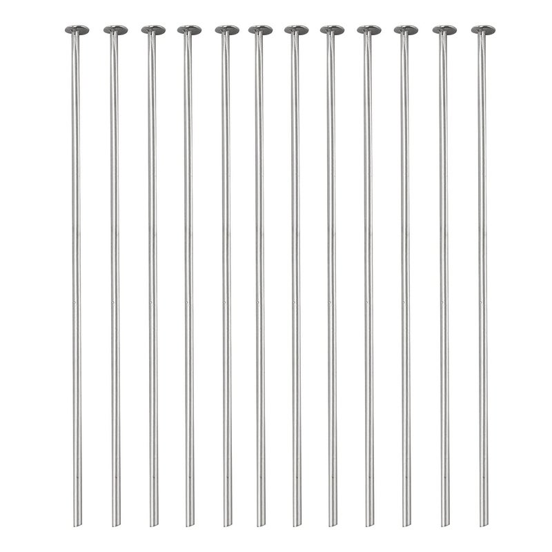 RLECS 220pcs 50mm Flat Head Pins 2 Inch Iron Headpins for DIY Jewelry Making Silver