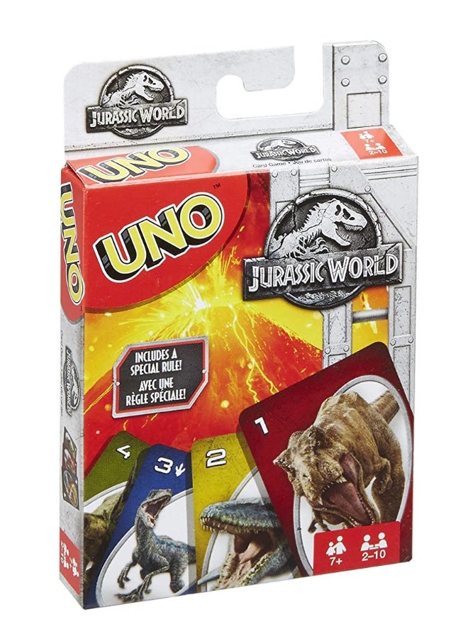 JURASSIC WORLD - UNO Jurassic World Card Game - Image 1
