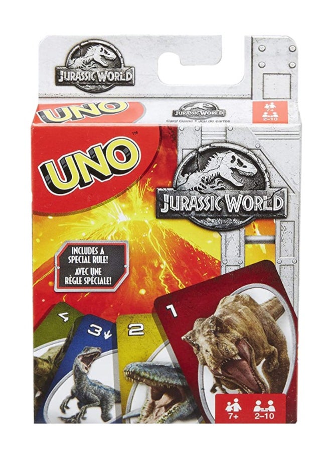 JURASSIC WORLD - UNO Jurassic World Card Game - Image 1