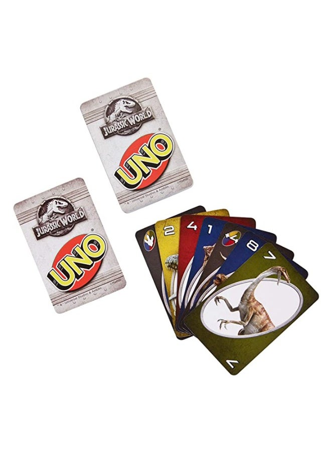 JURASSIC WORLD - UNO Jurassic World Card Game - Image 1