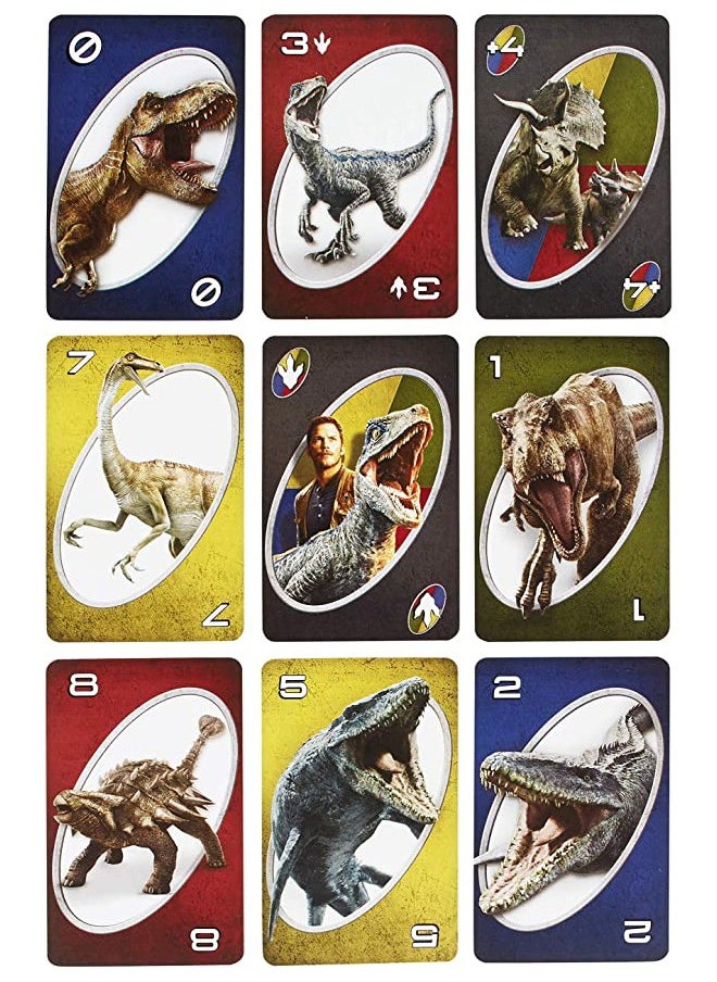 JURASSIC WORLD - UNO Jurassic World Card Game - Image 1