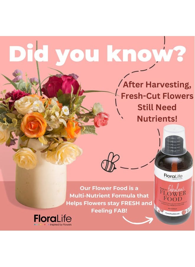 Floralife - FloraLife Fresh-Cut Flower Food - Liquid Multi-Nutrient & Hydration Solution - 8oz - Image 1