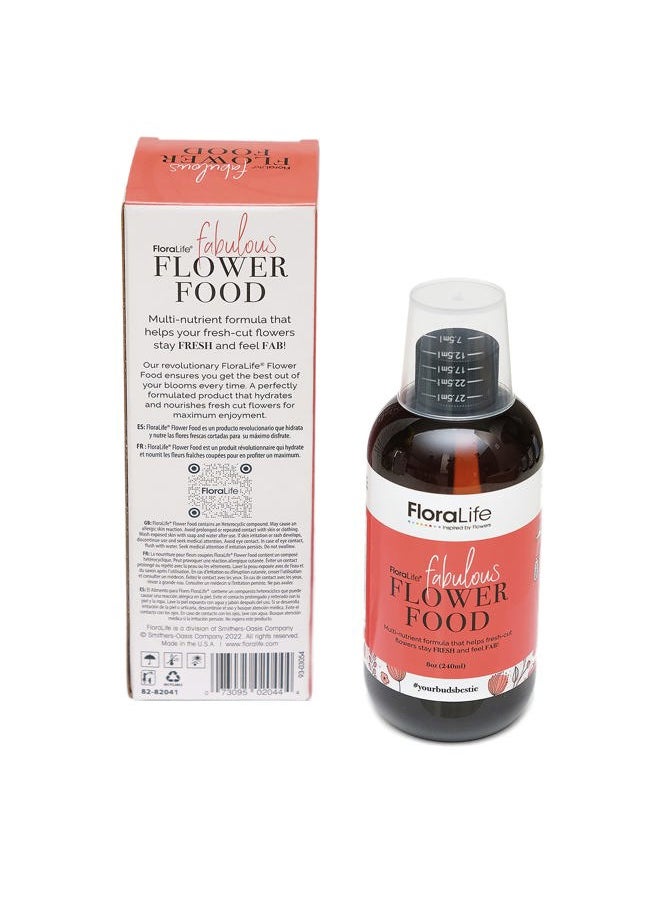 Floralife - FloraLife Fresh-Cut Flower Food - Liquid Multi-Nutrient & Hydration Solution - 8oz - Image 1