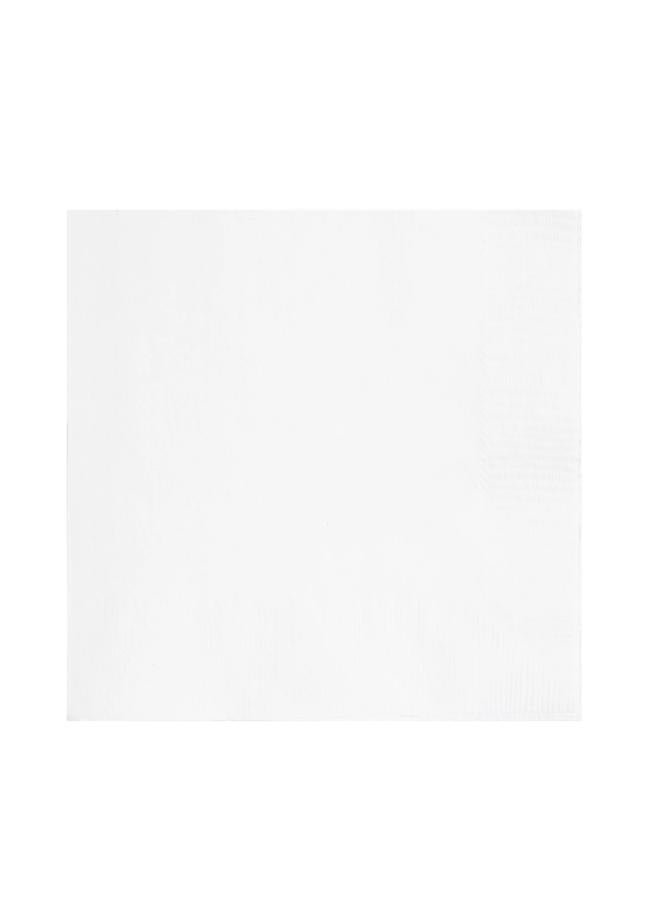 Unique Bright White Lunch Napkins - Pack Of 20 - Image 2