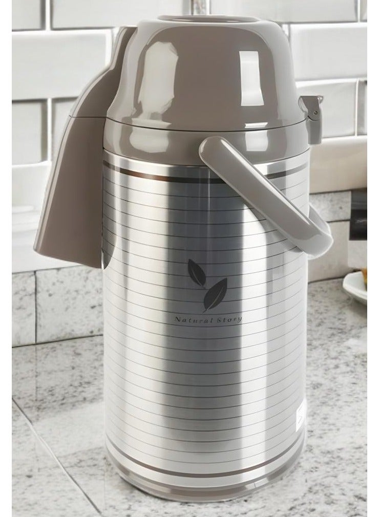 Zojirushi - Abu Fil Japanese Thermos - 3 Liters - Brown Color - Image 1