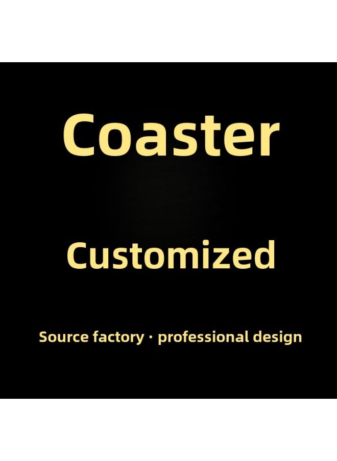 Generic - Multi-style 3D Three-dimensional Relief Bronzing Coaster Cork Insulation Pad European And American Innovative Coffee Absorbent Pad-Color:Custom Pattern Model - Image 1