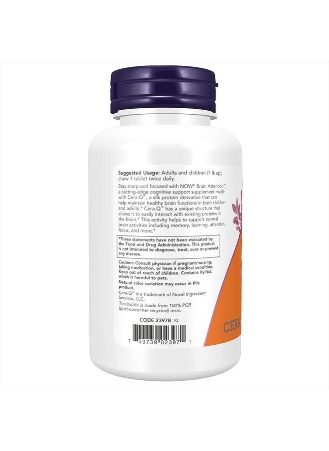 Supplements, Brain Attention™ with Cera-Q™, Healthy Cognitive Function*, 60 Chewables